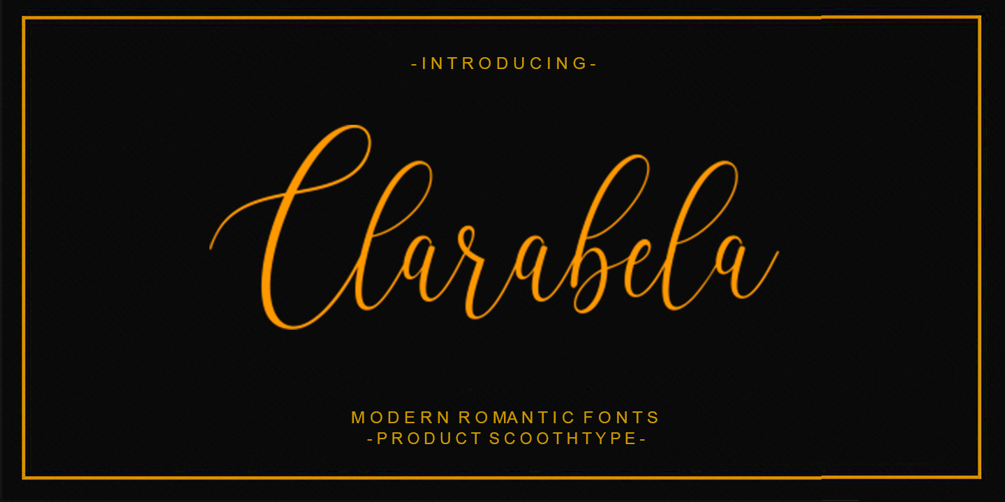Clarabela Slant Font preview